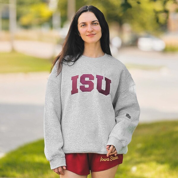 Hype & Vice Women's ISU Gray Crewneck Sweatshirt
